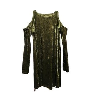 Green velvet dress